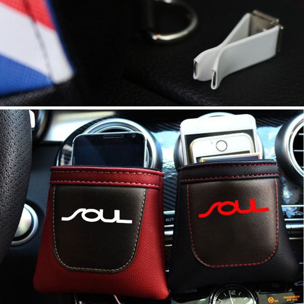 

pu leather car air vent stow tidy storage for kia soul