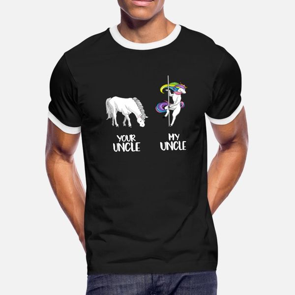 

your uncle my uncle lgbt unicorn lgbtq gay t shirt men designer cotton crew neck letter crazy casual spring standard shirt