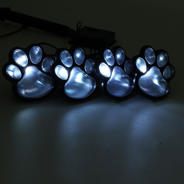 

led solar power paw animal prints lights garden outdoor lamp path landscape new