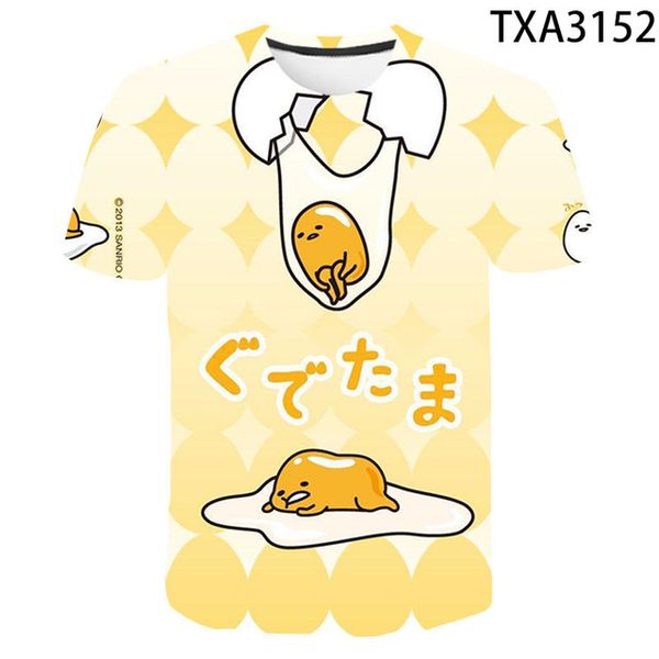 

new gudetama street clothing cute quality breathablet-shirt 3d print shirts kawaii humor hentai men clothing