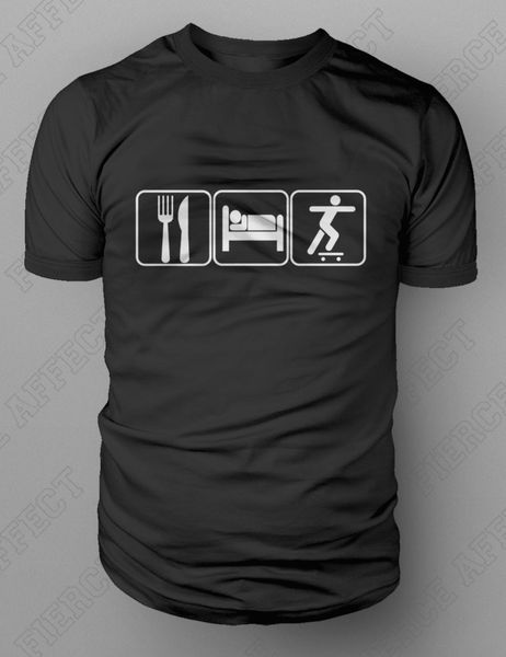 

новый бренд-одежда футболки eat sleep скейтборд tshirt longboard deck интернат одежда skate tshirt летняя мода