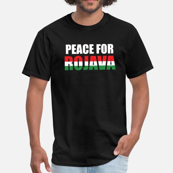 

peace for rojava kurdistan t shirt men customized tee shirt round collar solid color graphic comical spring leisure shirt