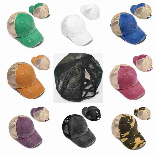 

ponytail baseball caps summer messy buns hats washed cotton hat visor sun cap hat outdoor snapbacks caps zza2398 120pcs, Black;white
