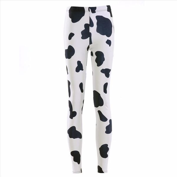 

wholesale drop shipping leggings for women digital printing cow printing supernova sale pants elastic drop shipping, Black