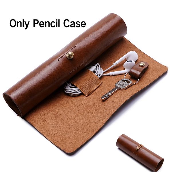 

pencil case gift student art supplies storage pouch treasure map faux leather