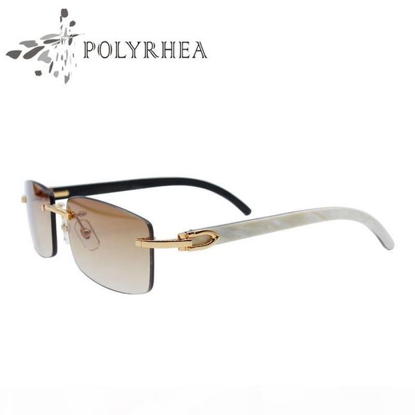 

luxury sun glasses buffalo horn glasses men women sunglasses brand designer white inside black buffalo horn, White;black