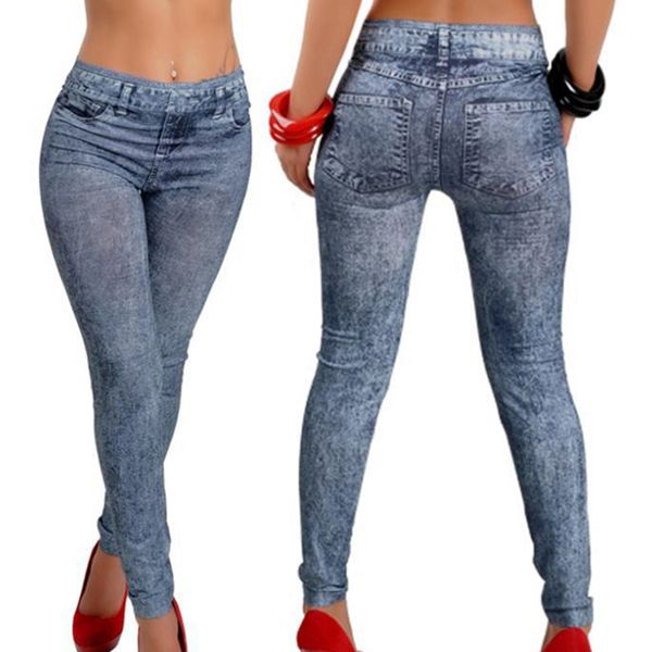 

2020 new womens denim snowflake skinny stretch pants fashion soft tights leggings black and blue woman jeans