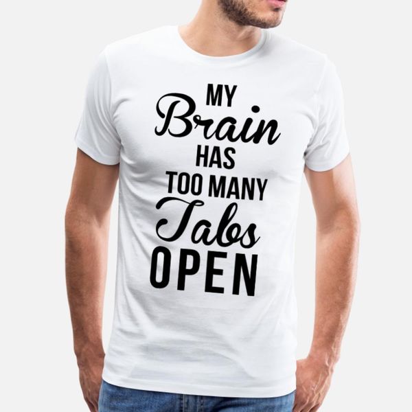

brain tabs t shirt men create cotton size s-3xl kawaii cute breathable summer letters shirt