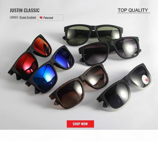 

new brand classic polarized sunglasses men driving women sun glasses rd4165 eyewear with box oculos gradient sunglass gafas justin, White;black