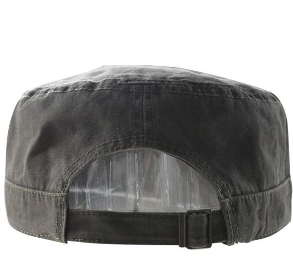 

mens washed cotton adjustable basic everyday flat running golf climbing peaked baseball corps military army twill cap hat hats0441, Blue;gray