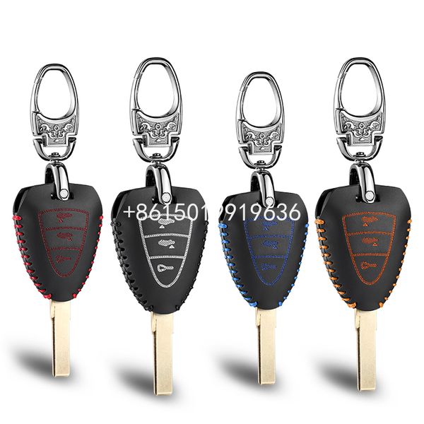 

leather key cover for porsche 911 2010 2011 boxster 2006 2009 cayman 2009 holder new