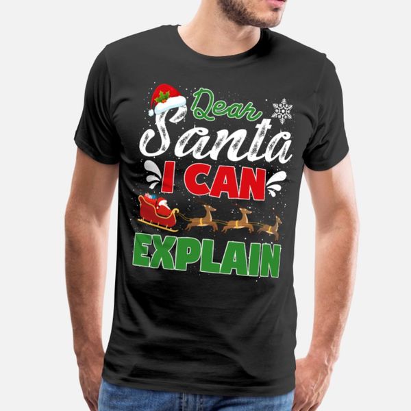 

dear santa i can explain funny family christmas t shirt men character 100% cotton s-3xl kawaii fitness comfortable summer style original