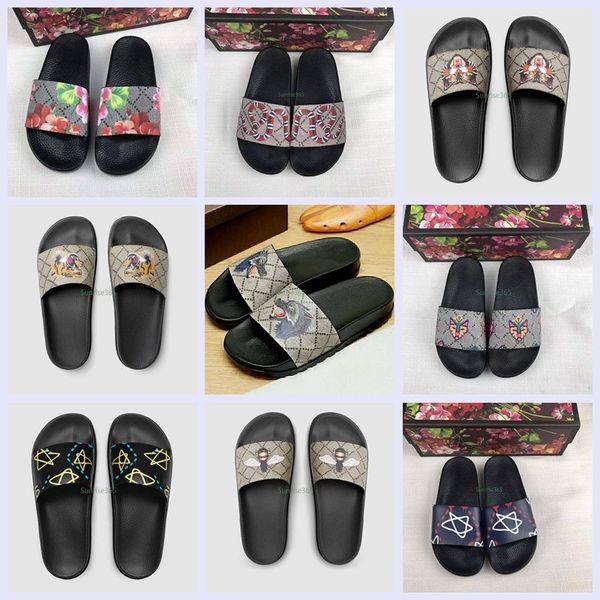 

r shoes slides summer beach indoor flat g sandals slippers house flip flops with spike sandal with box, Black