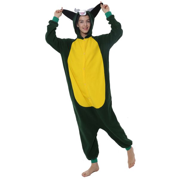 

талисман фланелевые пижамы животных мультфильм неразъемные пижамы ватки осенью и зимой родитель-ребенок стиль, Red;yellow