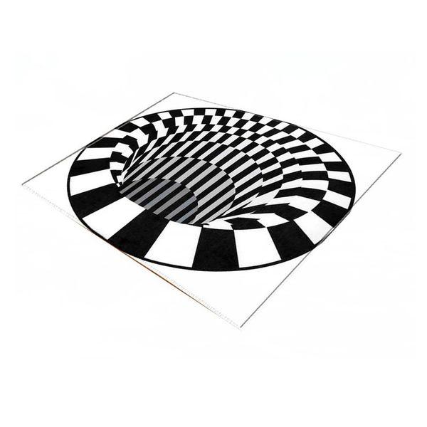 

rectangle carpet, new black white grid carpet, 3d illusion room bedroom anti-slip floor mats area rug for living room bedroom kitchen