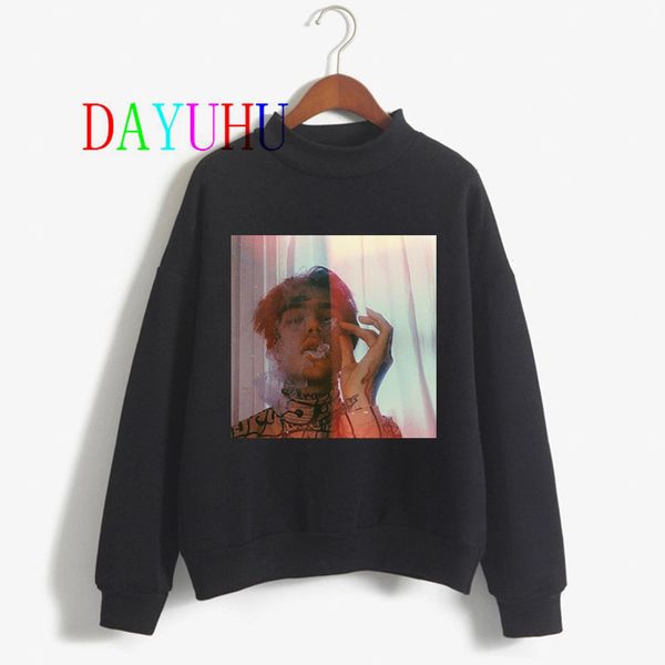 

new lil peep hoodie hellboy lil.peep men women hooded pullover male female sudaderas cry baby hood hoddies sweatshirt love, Black