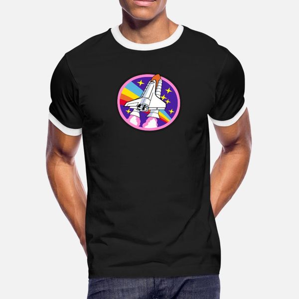 

space shuttle t shirt men loose tee shirt round neck pattern loose comical summer kawaii shirt