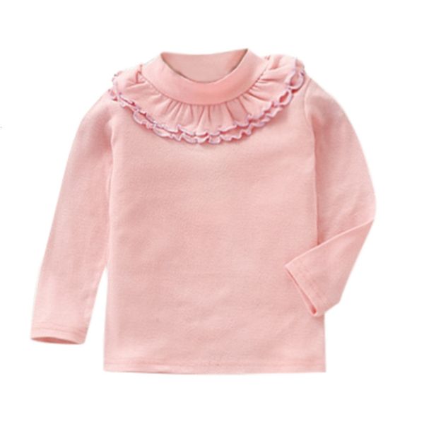 

double lace baby girls sweaters kids sweaters for winter knitted bottoming wave pattern sweater solid color blouse 1d6