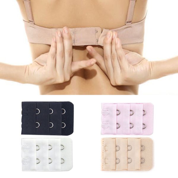 

5pcs 3 rows 2 hooks bra extenders clasp strap women bra strap extender accessories women extender 3 rows 2 hooks elastic, White;black