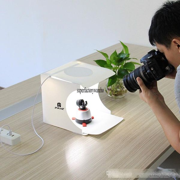 

portable folding led studio mini pgraphy light box small camera props equipment 20 * 20
