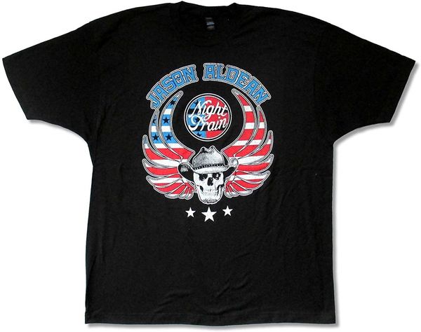 

jason aldean patriotic skull black t shirt men women new trends tee shirt