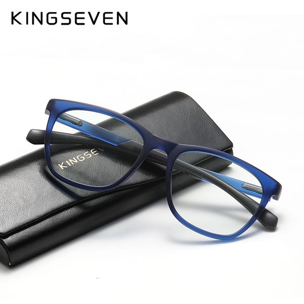 

kingseven tr90 computer glasses frame women men 45% anti blue light round eyewear blocking glasses optical spectacle eyeglass, White;black