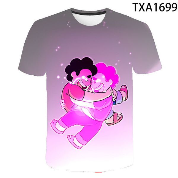 

cartoon animation steven universe 3d boy girl printed cool 3d print shirts hippie funny harajuku men clothing