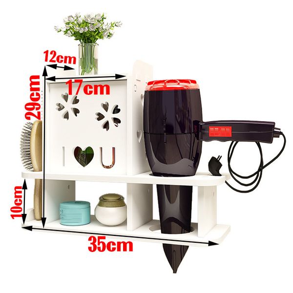 

hair dryer storage rack for nail-in bathroom holder storage rack