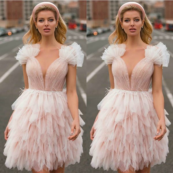 

short prom dresses custom made sequins tulle tiered evening dress home coming dress formal party robe de soiree, Black;red