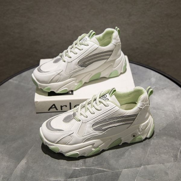 

women sneakers dad shoes female korean students harajuku wild ins ultra-fire thick increased movement shoes plus size shoes, Black