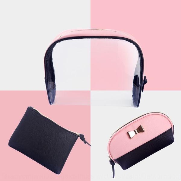 

korean multi-functional pvc girl's portable three-piece set storage bagcosmetic cosmetic bagportable storage bag wash bag kdx13