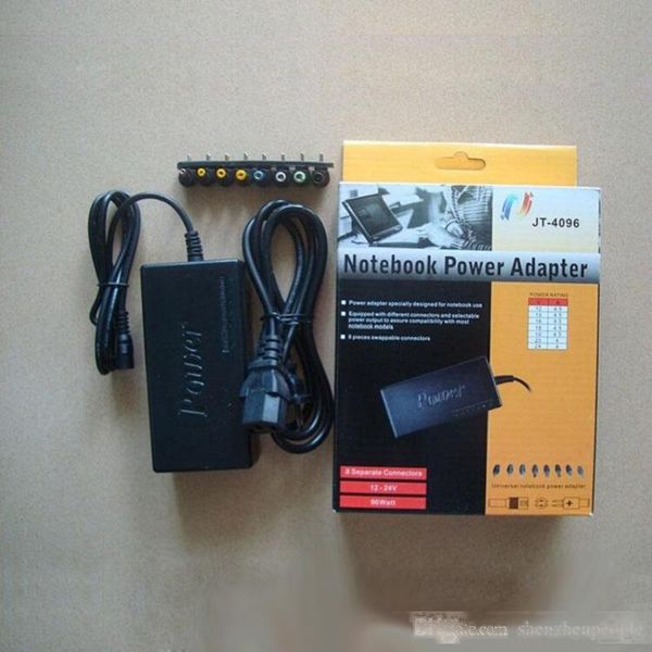 

different plugs new universal 96w lapnotebook ac charger power adapter dell plug with retial packag dhl