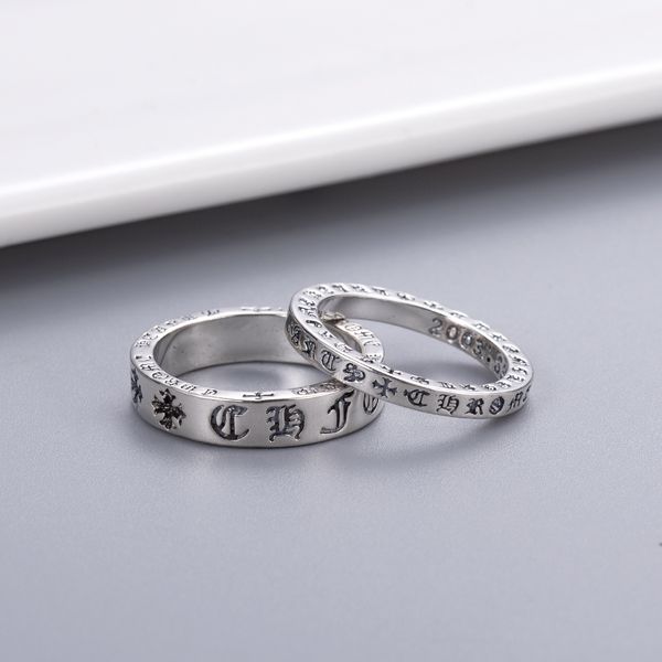 

couple ring personality hip hop fashion jewelry silver plated ring fashion pattern pattern ring