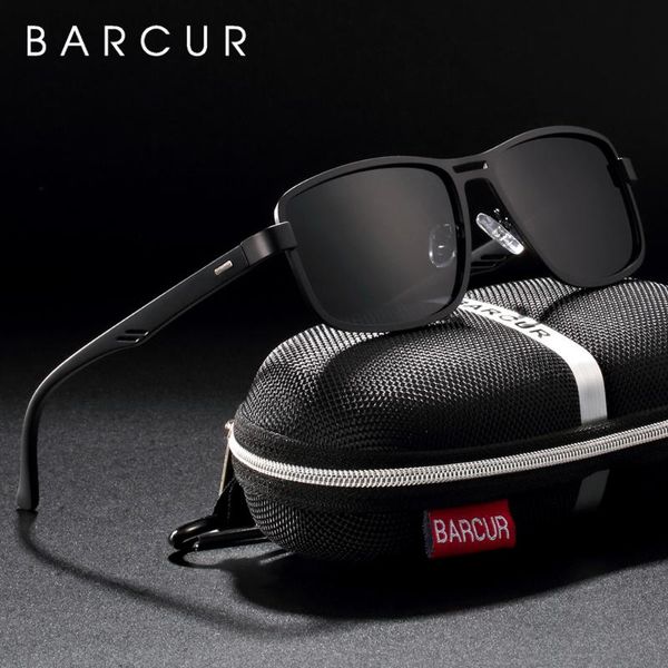 

barcur polarized sunglasses men tr90 sun glasses square with box free, White;black