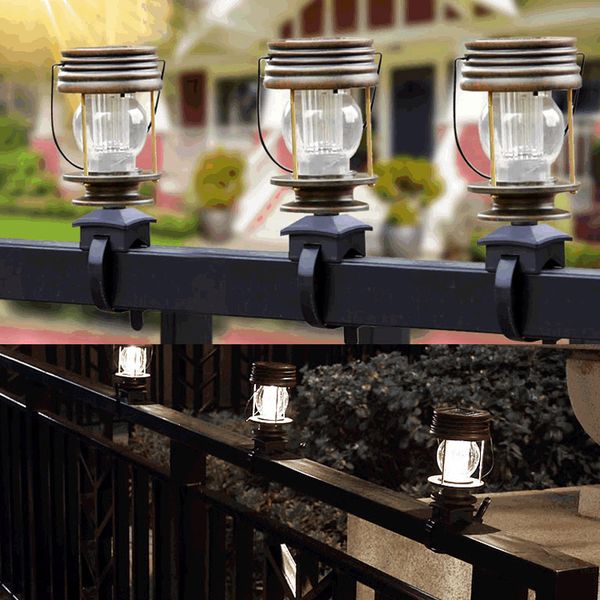 

solar hanging led light fence lamp wall lantern for garden balcony courtyard jdh99