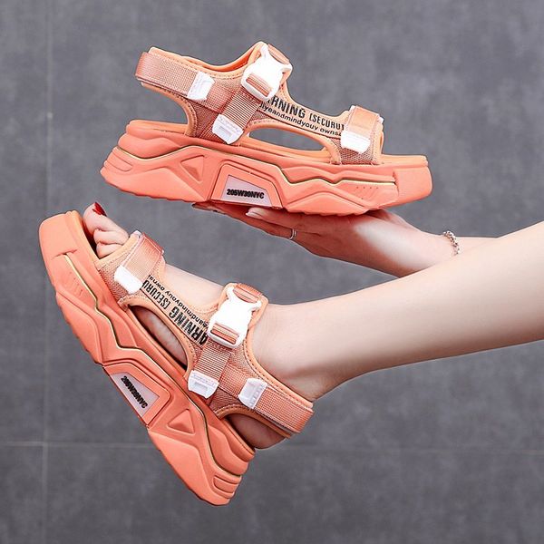 

women chunky sandals summer beach platform casual shoes open toe designers woman wedge fashion sandal ladies black 2020