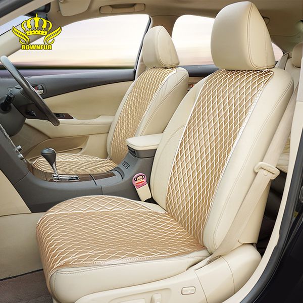 

real ice silk car seat cushion universal protection seat beautiful comfortable cover automotive interior red coffee beige