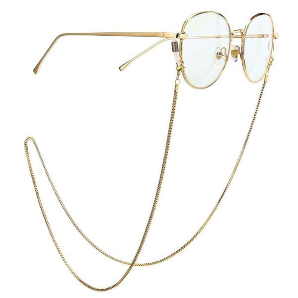 

gold silver metal chain eyeglass chains reading glasses sunglasses strap cord holder neck band accessories