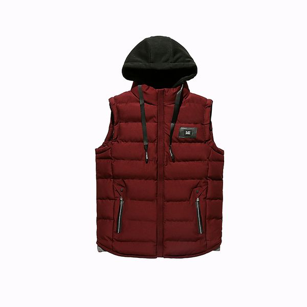 

vest men new autumn winter warm sleeveless jacket army waistcoat men's vest fashion casual coats mens thick jacket, Black;white