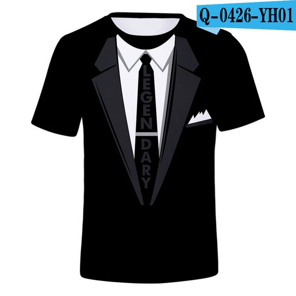 

3d fake two pieces suit with tie printed new arrivals clothing 3d print shirts harajuku humor humor men clothing