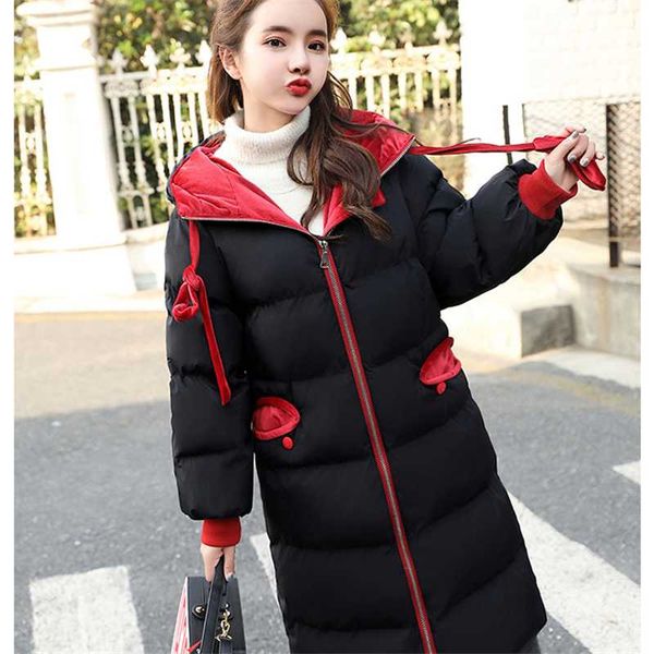 

2020 fashionable cotton coat jacket women's hooded warm parkas coat hight quality female new winter, Black