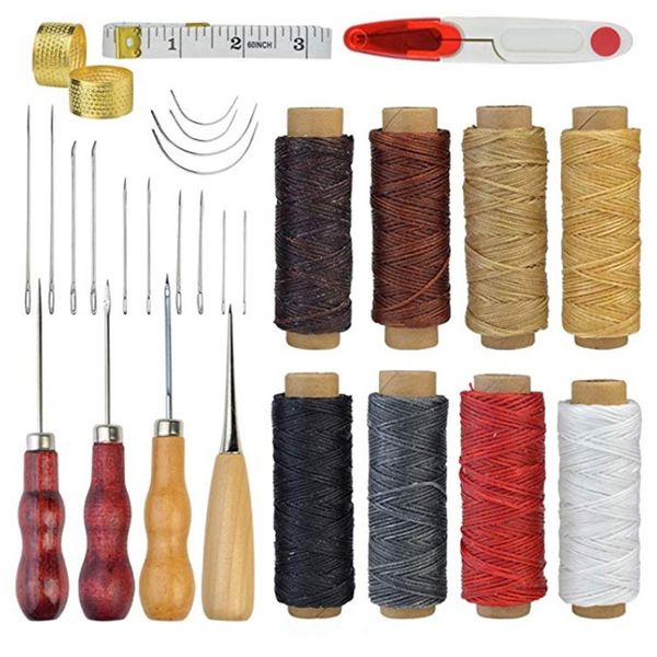 

hand stitching repair shoes wax cable leather sewing tool set craft yarn cutter