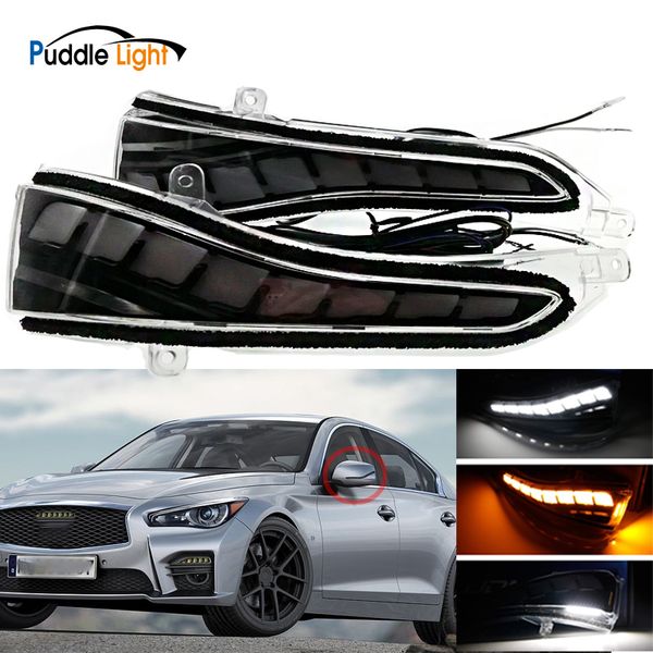 

for infiniti q30 q50 q60 q70 qx50 qx50 skyline dynamic turn signal light parking puddle side mirror sequential indicator