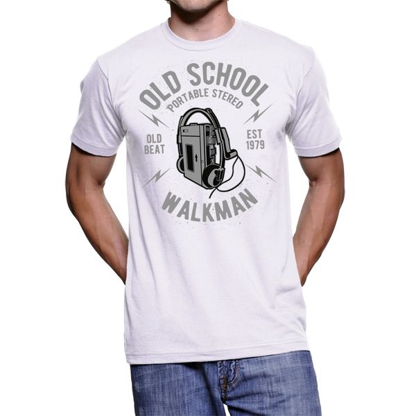 

2019 новое лето t - shirt uomo old school walkman прохладный мужчины tee рубашки