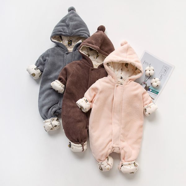 

children's one-piece cotton-padded clothes, Blue;gray