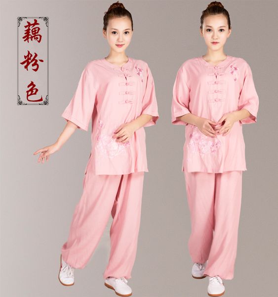 

women tai chi kungfu meditation uniforms linen loose sweatshirt+pant jogger casual outfit martial arts yoga set sportswear, White;red