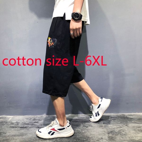 

men's shorts arrival fashion oversized loose casual hip hop thin elastic waist print plus size  xl 2xl 3xl 4xl 5xl 6xl, White;black