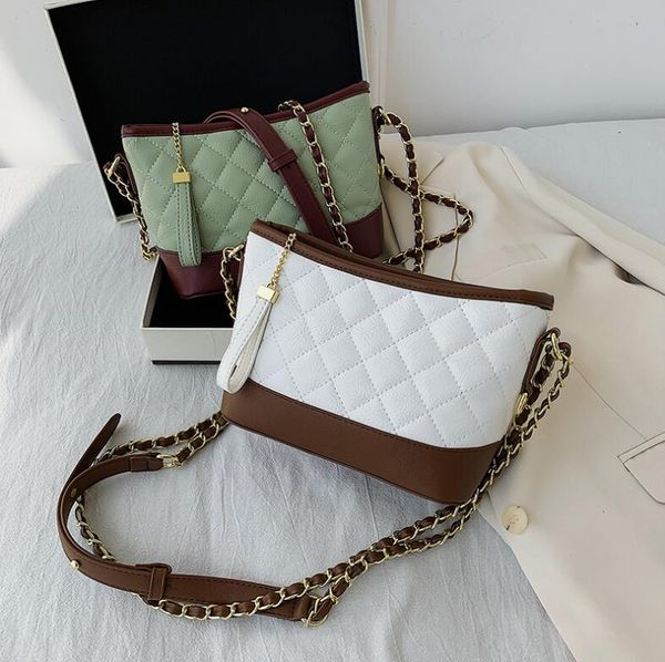 

fashion women backet bag check crossbody lady small handbag shoulder bags