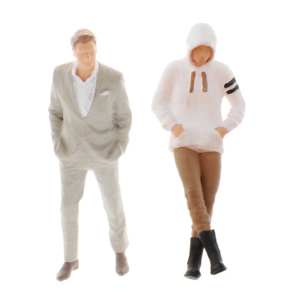 

2x 1/64 miniature men figure scene character street figure model toys