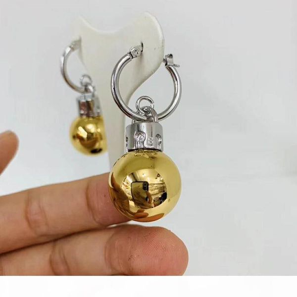 

fashion women jewelry yellow gold plated bulb earrings for girls women nice gift for valentine's day, Golden;silver